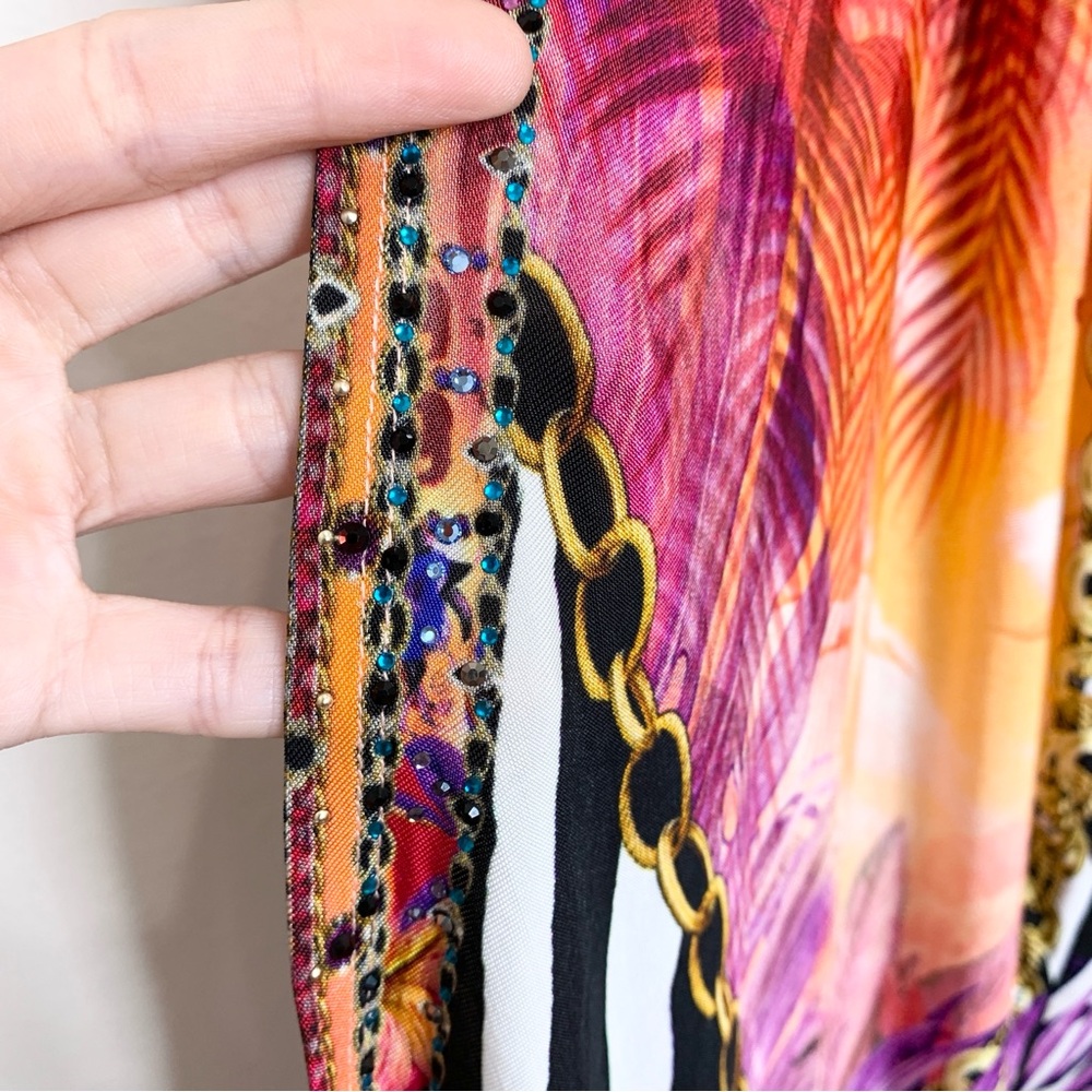 NEW Camilla Wild Loving One Shoulder Jersey Dress (Sz S) Jewel Embellished Maxi - Picture 8 of 16